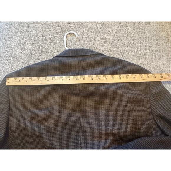 Oscar De La Renta Men's 100% Wool Blazer Sports Coat Brown Houndstooth Sz 46R - Picture 5 of 16